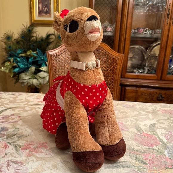 Clarice from Rudolph Red Nosed Reindeer 15" Plush Build a Bear w/ Dress & Bow - Picture 3 of 7